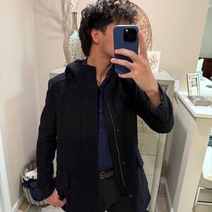 ADHOC London Navy Duffle Overcoat